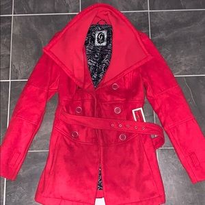 G by guess red pea coat s